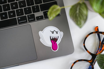 Super Retro Boo - Video Game Vinyl Sticker - 0
