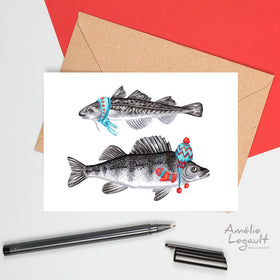Fish Holiday Card - 0