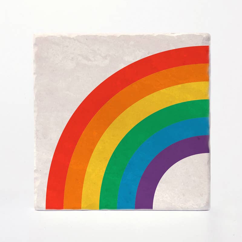 Rainbow Set of 4 Absorbent Ceramic Coasters