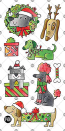 Christmas Dogs - Temporary Tattoos-2