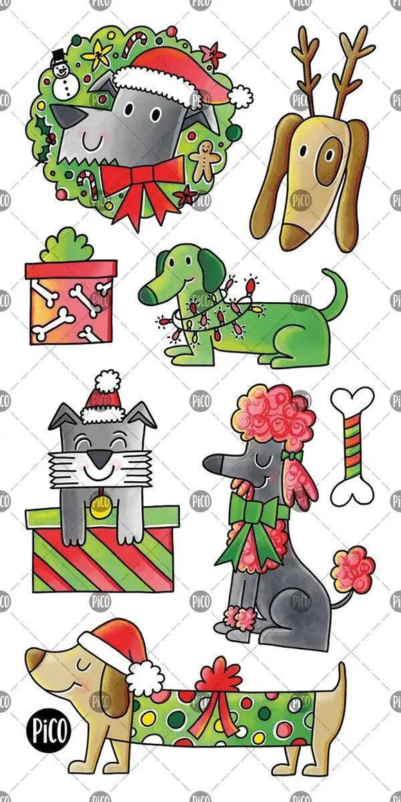 Christmas Dogs - Temporary Tattoos