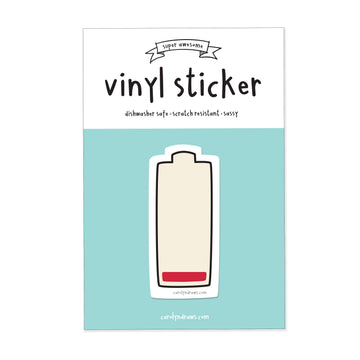 Drained Battery Vinyl Sticker - 0