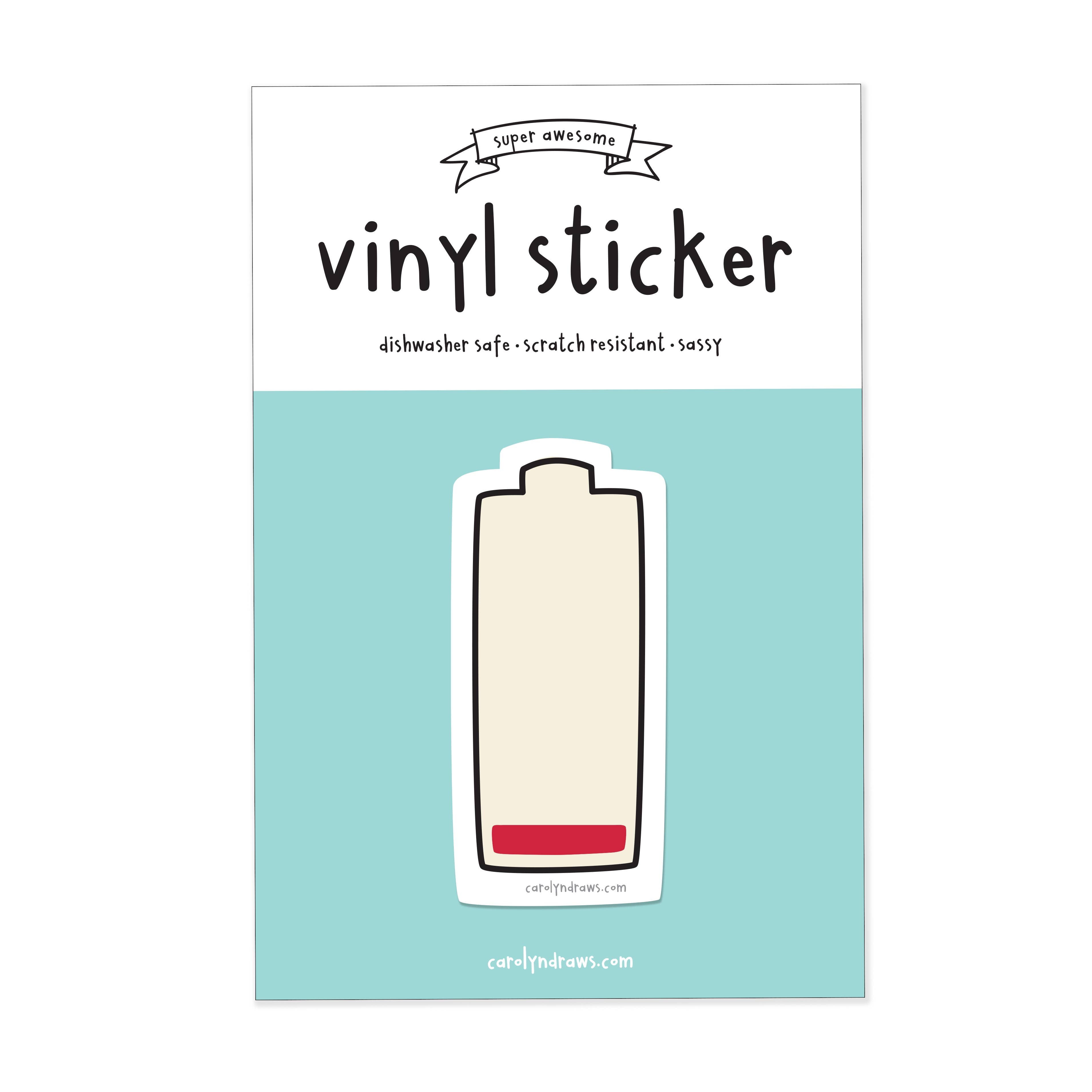 Drained Battery Vinyl Sticker - 0