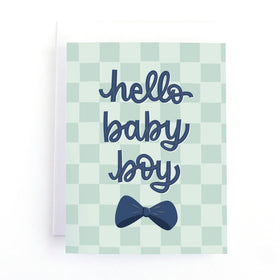 Bow Tie New Baby Boy Card