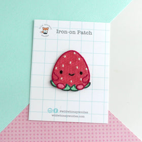 Happy Strawberry Embroidered Patch - 0