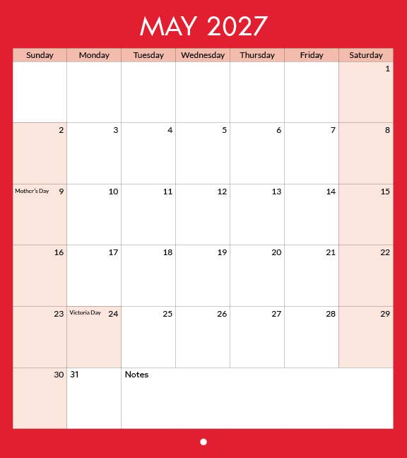 2027 Toronto Streetcar Calendar