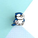 Blue Jay Bird Enamel Pin-2