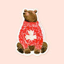 Canadian Grizzly Bear Sticker-1