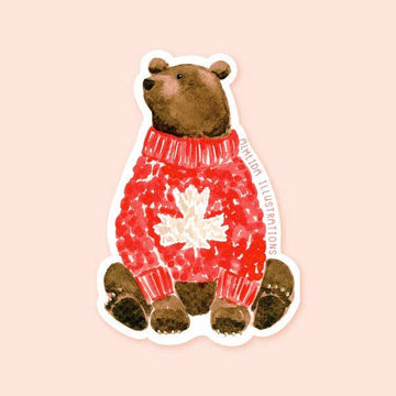 Canadian Grizzly Bear Sticker