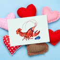 Lobster card, greeting card, birthday card, phone card