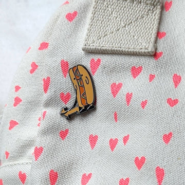 Hot Dog Walking Weiner Dog - Enamel Pins - 0