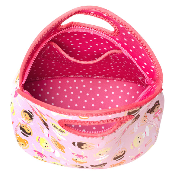 Large, Machine Washable Lunch Bag for Kids - Ballerinas