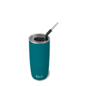24oz Peacock Blue Tumbler with Straw