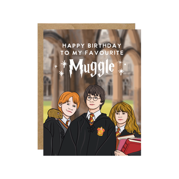 Magical Trio - Wizarding School Pop Culture Birthday Card