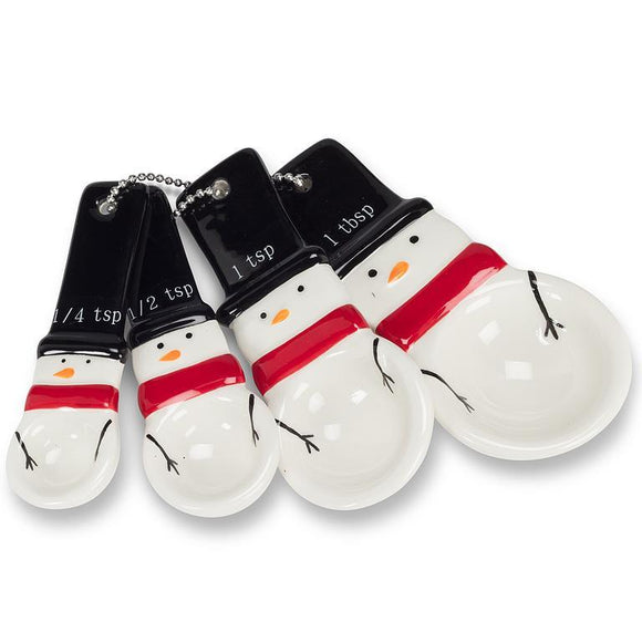 Happy Snowman Christmas Measuring Spoons- Set of 4