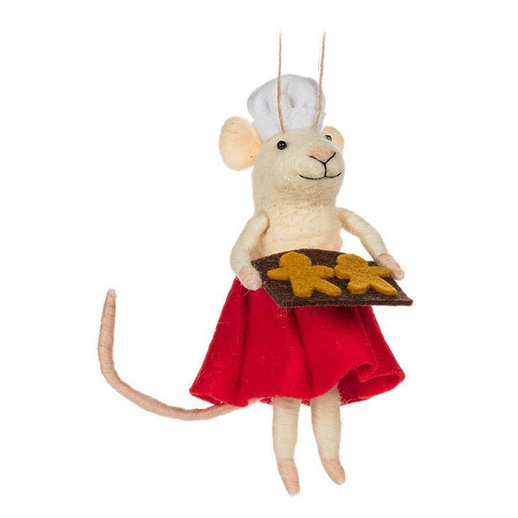 Pastry Chef Mouse Christmas Ornament