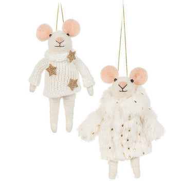 Fancy Winter Mouse Christmas Ornament