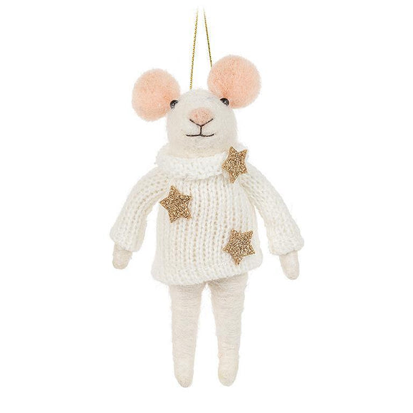 Fancy Winter Mouse Christmas Ornament
