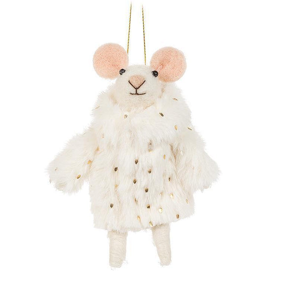 Fancy Winter Mouse Christmas Ornament