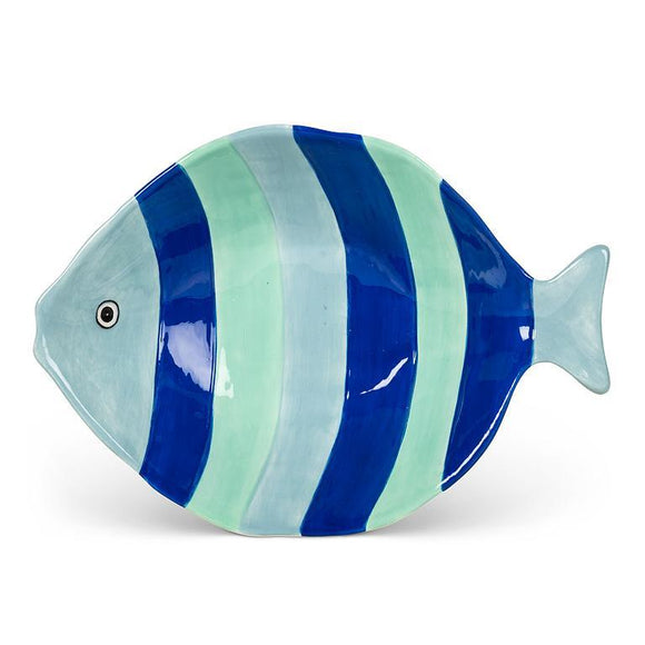 Large Striped Fish Bowl