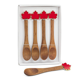 Maple Leaf Spoons- Set of 4