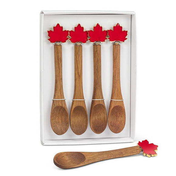 Maple Leaf Spoons- Set of 4