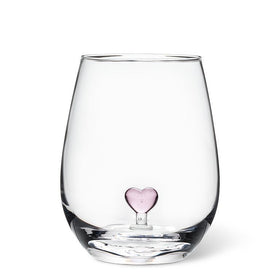 Heart Stemless Wine Glass