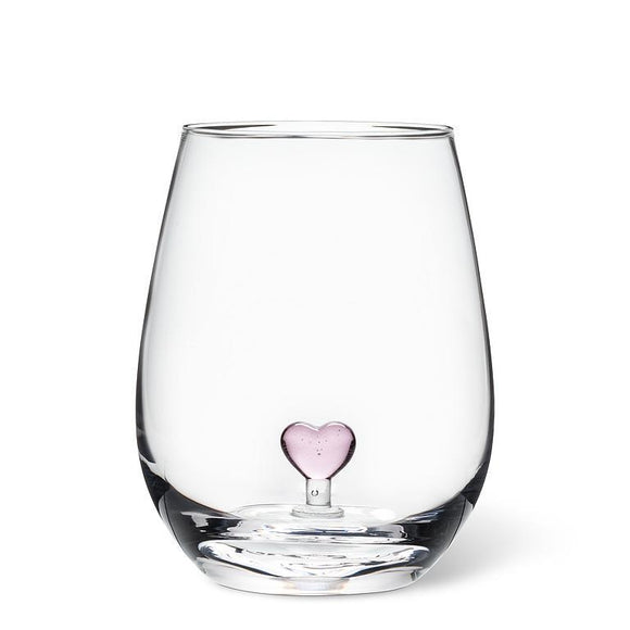 Heart Stemless Wine Glass
