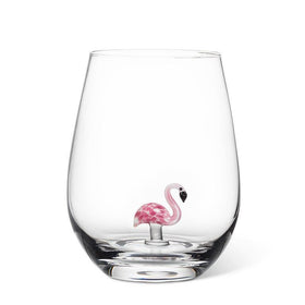 Flamingo Icon Stemless Wine Glass