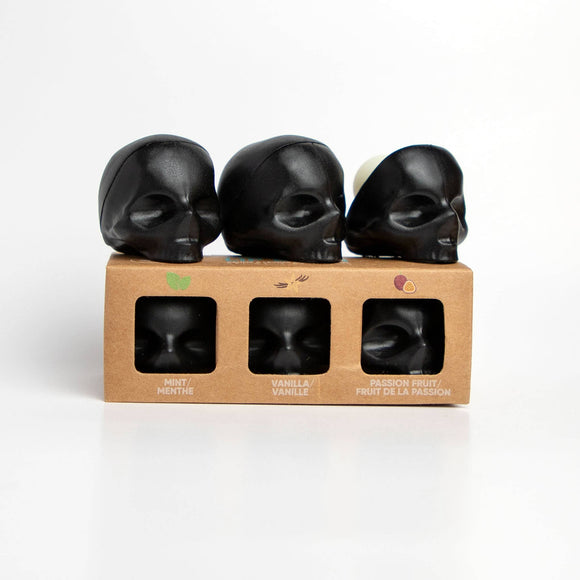 3 Pack Skull Lip Balm 100% Natural