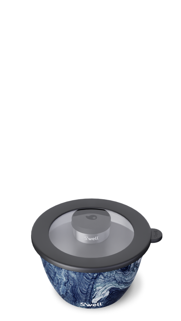 64oz Azurite Marble Salad Bowl Kit