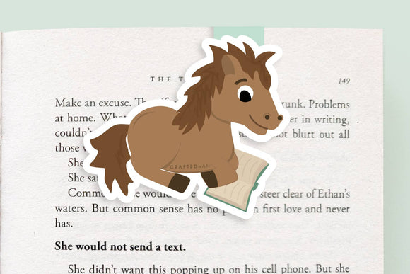 Reading Horse - Jumbo Magnetic Bookmark