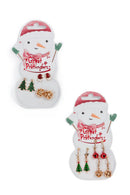 Snowman Pierced & Clip On Earrings-1