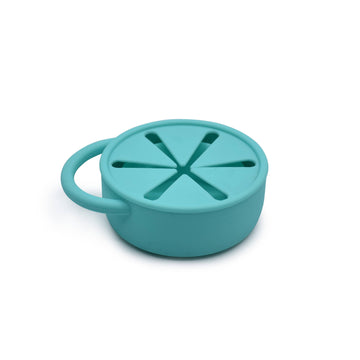 100% Silicone Collapsible Snack Container with Finger Trap - 0