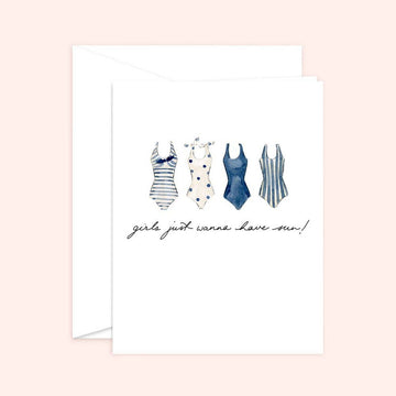 Girls Just Wanna Have Sun! Card | Bathing Suits - 0