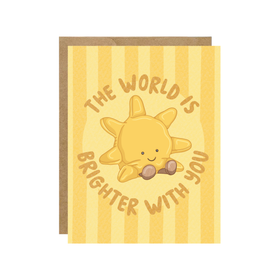 Brighter With You Sun - Birthday Love Card