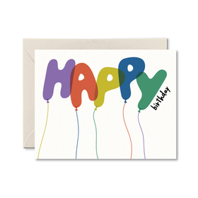 Happy Birthday Balloons Card
