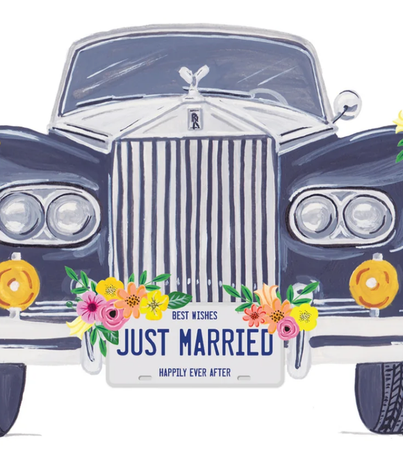 Just Married Car Card