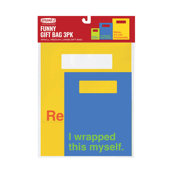 3pk Gift Bag: Thought Counts/Not Homemade/Wrapped Myself