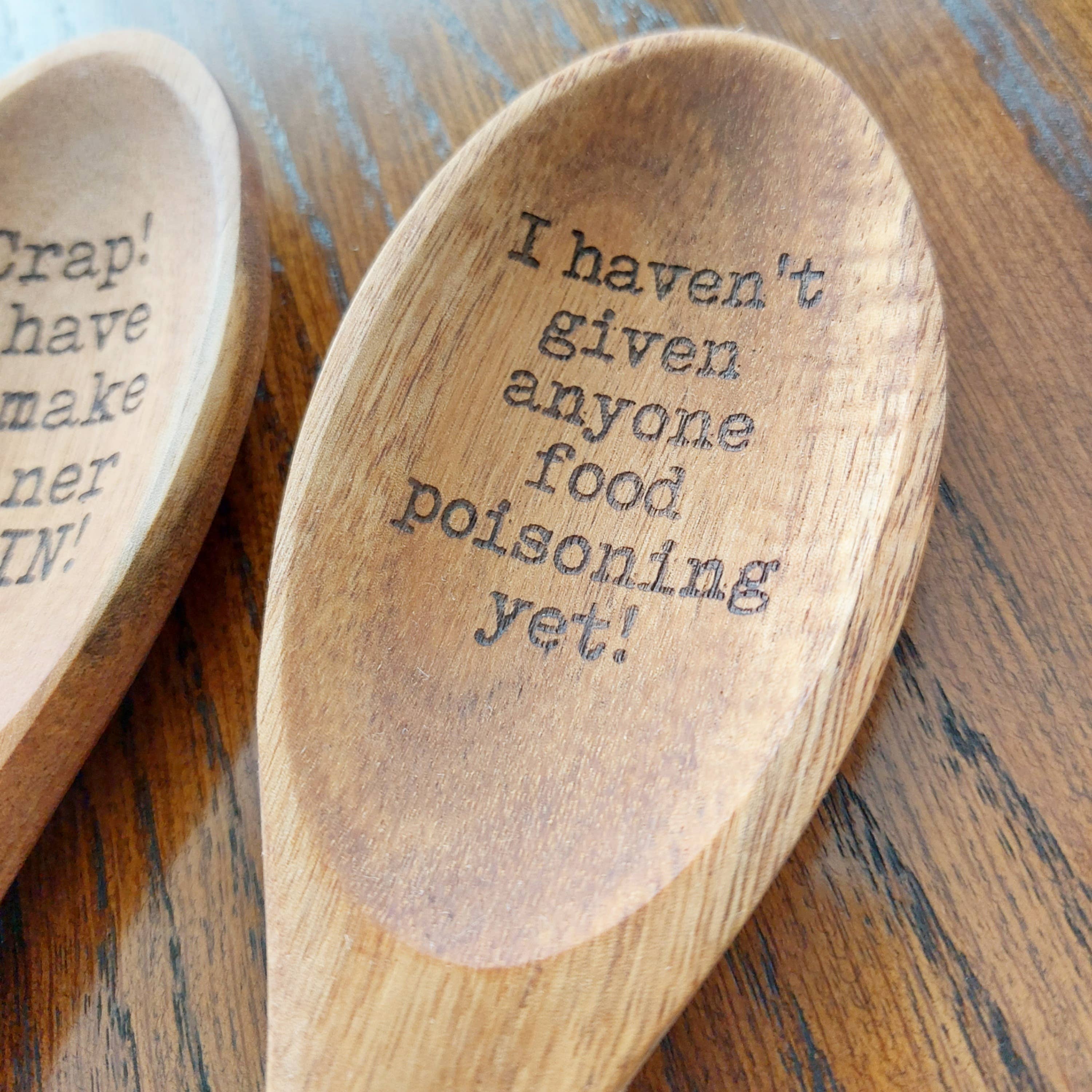 Funny Humor Laser Engraved Wooden Spoon