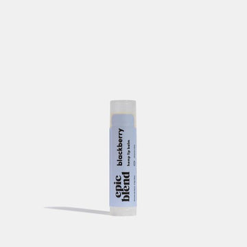 Blackberry Lip Balm - Handmade Canadian Blackberry Lip Balm by Epic Blend in light purple tube, unique gift idea.