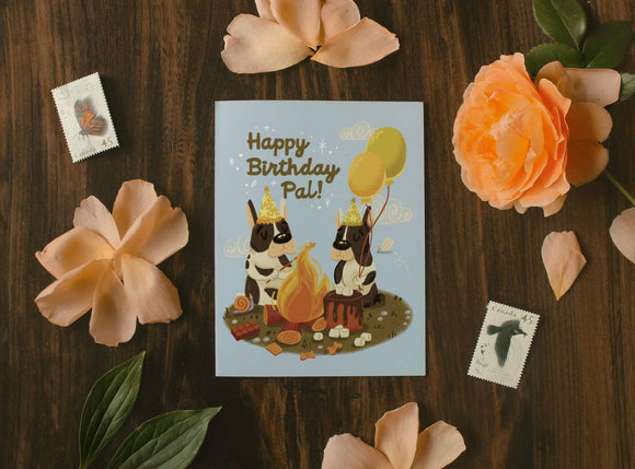 Campfire Birthday - Illustrated Birthday Card