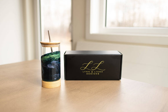 Resin Accented Glass Tumblers