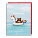 Greeting Card - Unicorn Floaty-1