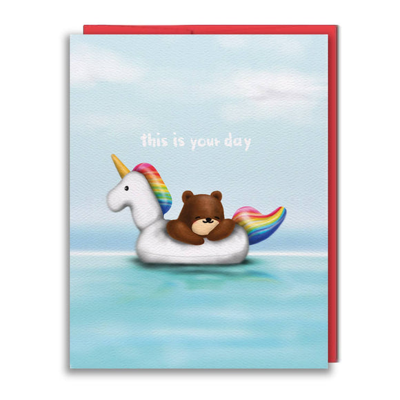 Greeting Card - Unicorn Floaty