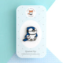Blue Jay Bird Enamel Pin-1