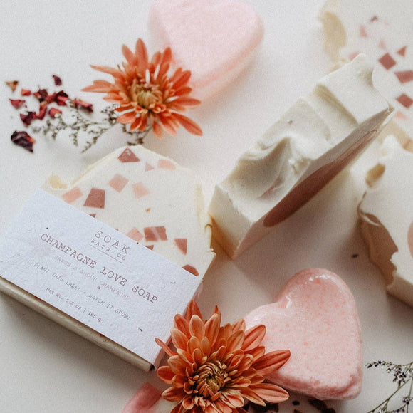 Champagne Love Soap Bar - Canadian Made