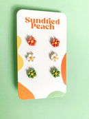 Mini Floral Stud Pack-6