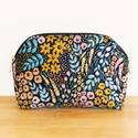 Black Floral Zipper Pouch