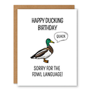 Happy Ducking Birthday Birthday Card-1